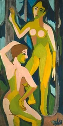 Dos desnudos en el bosque